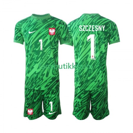 Fotballdrakt Polen Szczesny 1 Keeper Barn Tredjetrøye 2024 Kortermet